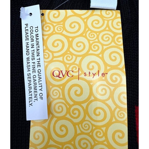 NWT Quacker Factory Apple Cottagecore Sweater Knit Pullover Black 1X Novelty - Picture 11 of 12